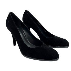Stuart Weitzman Size 7.5M Suede Pumps Heels Shoes Black